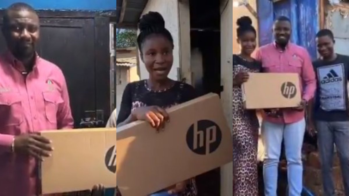 John Dumelo Fulfills Promise, Distributes Free Laptops To Students In Ayawaso West