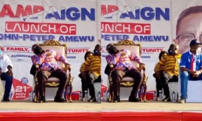 Photos: President Akufo-Addo Seen Sleeping At A Campaign Launch In Volta Region