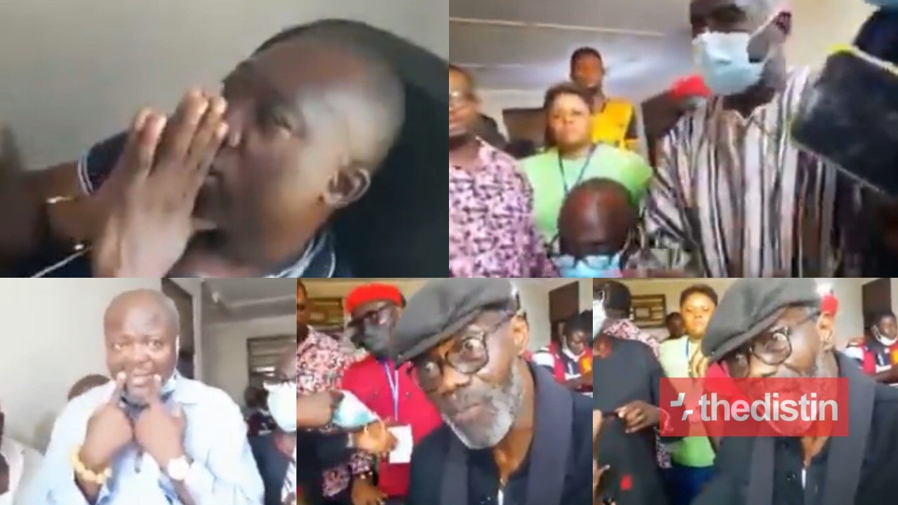 Video: NDC Leaders Storm Techiman South EC Office To Demand Pink Sheets, Watch What Happened