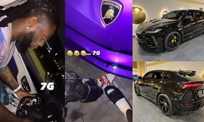 Burna Boy Takes His Lamborghini Urus For A Spin Moments After The ₦200m+ SUV Arrived In Nigeria